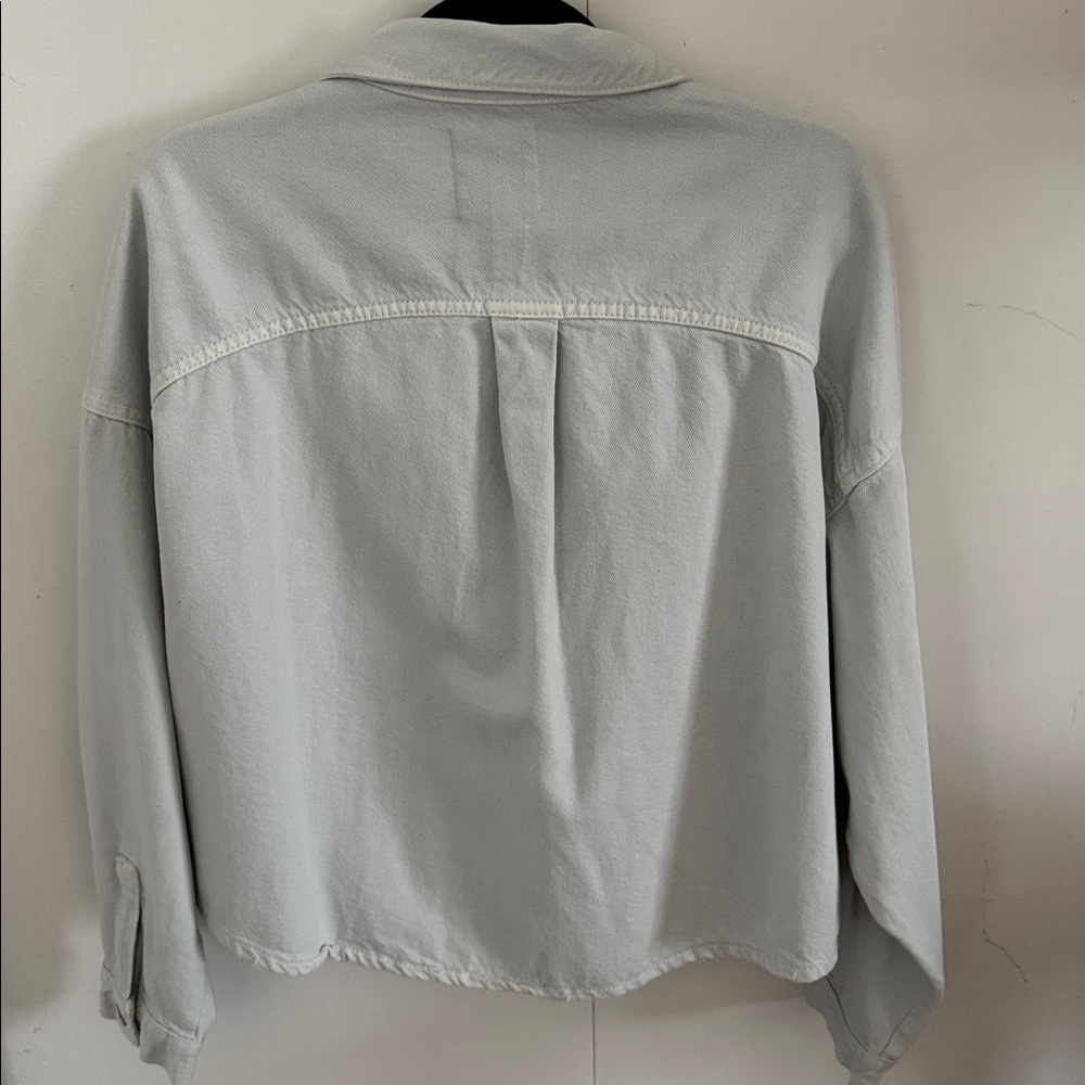 Zara Soft Gray Button-Up Jacket - image 3